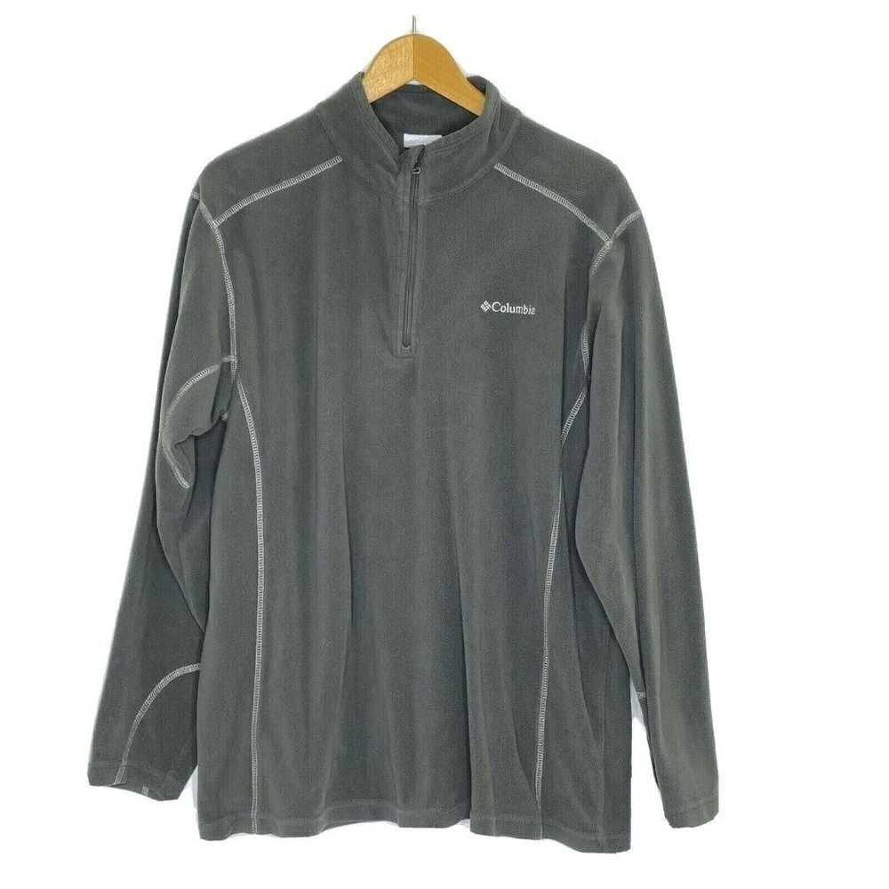 Columbia Men's size XL1/4 Zip Neck Pullover Fleece Top Gray
